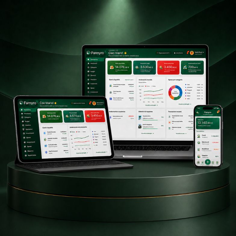 Famyro su smartphone e computer Desktop